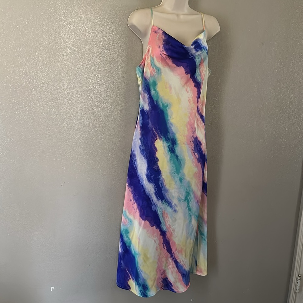 Colorful slip dress